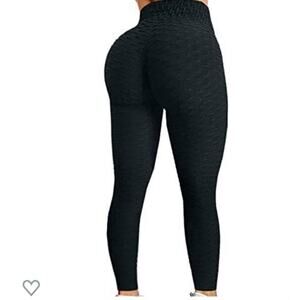 NWT Scrunch Butt Honeycomb TikTok Leggings L/XL Black - Booty Lift High Waist